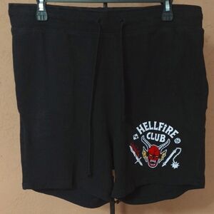 Netflix Stranger Things Sweat Shorts Hellfire Club Large
